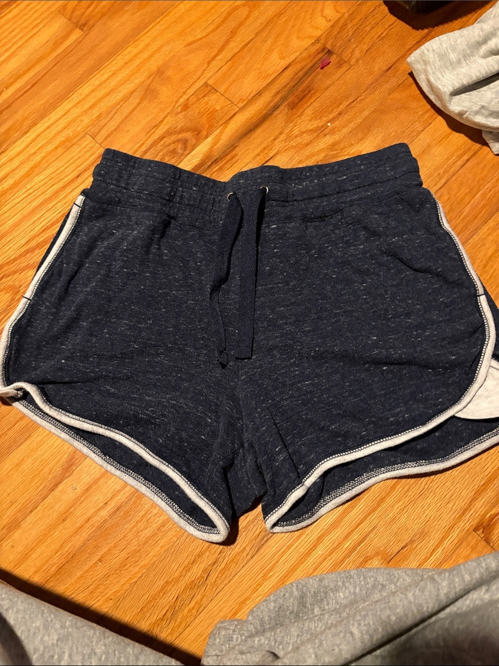 Athletic Works Navy Drawstring Athletic Shorts with White Trim